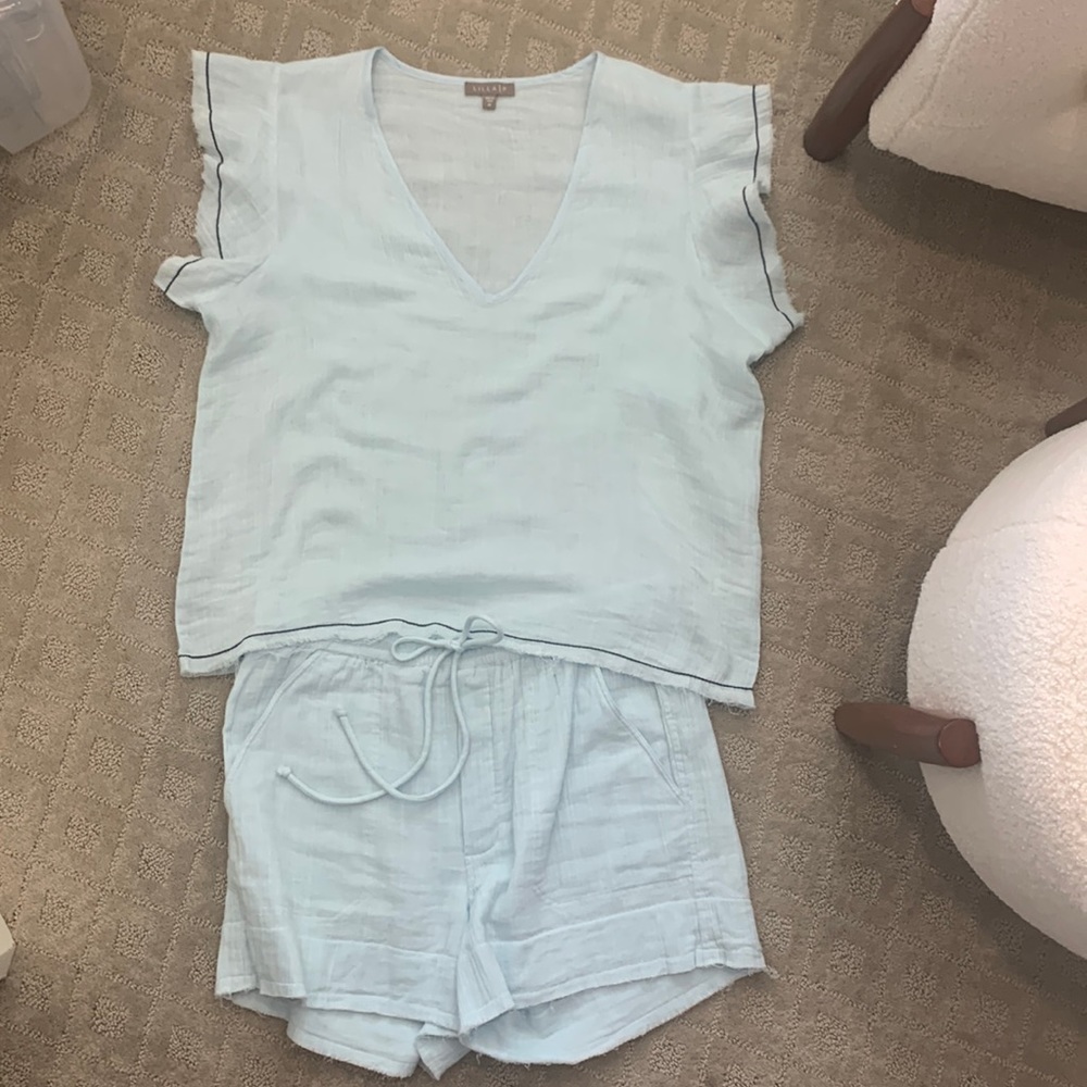 Lila P gauze short set - size medium